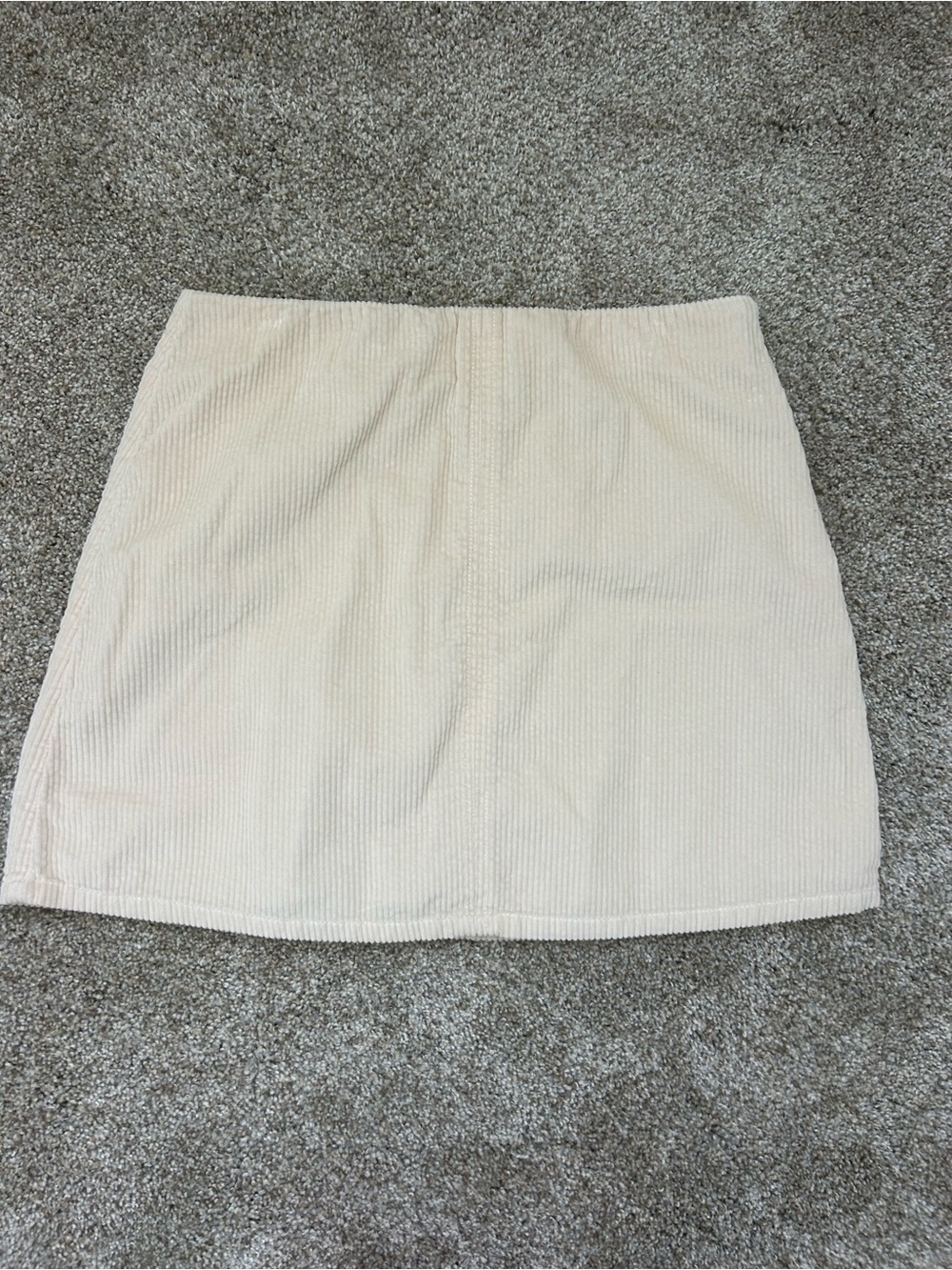 American Eagle Outfitters Cream Corduroy Mini Skirt